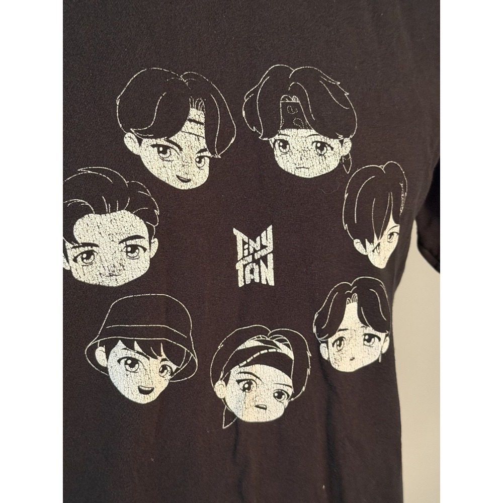 BTS Tiny Tan Shirt Men's Medium Anime Concert Mic Drop Black T-Shirt - Picture 2 of 4